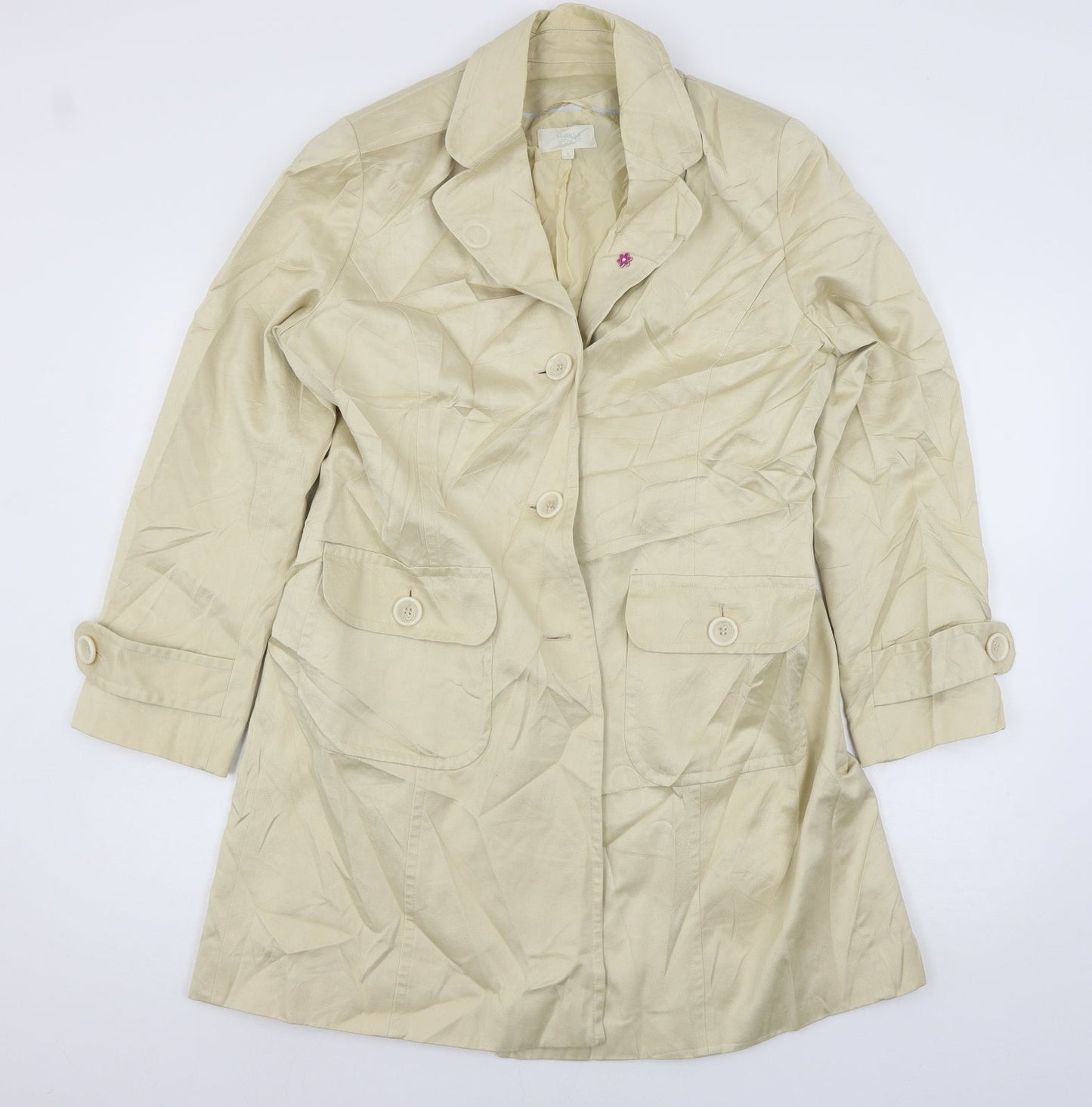 Womens UK Size 16 Marks and Spencer Ivory Overcoat