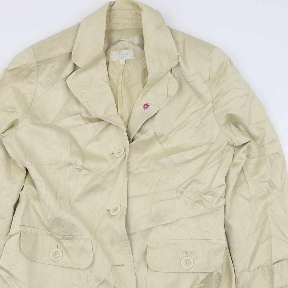Womens UK Size 16 Marks and Spencer Ivory Overcoat