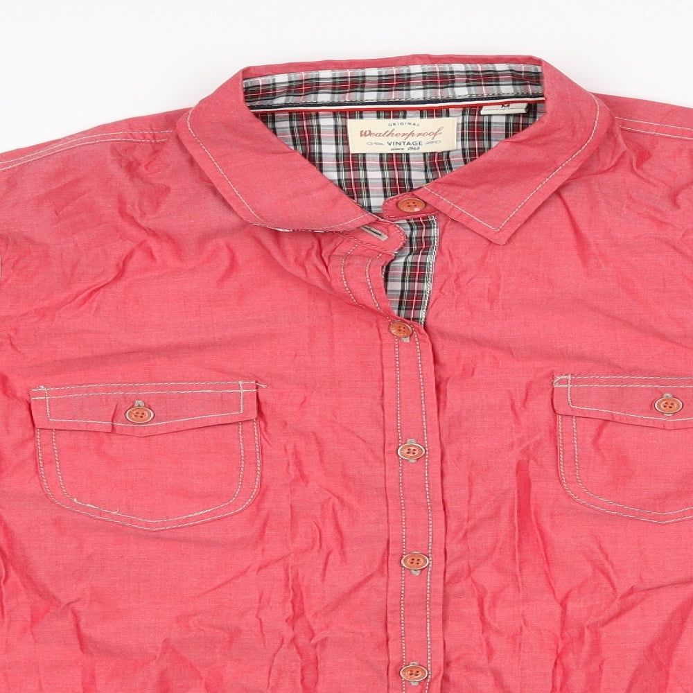 Weather Mens Red    Button-Up Size M
