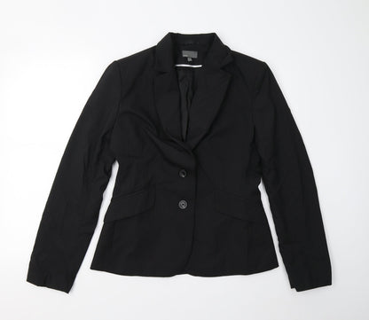 Mexx Womens Black Striped  Jacket Suit Jacket Size 10