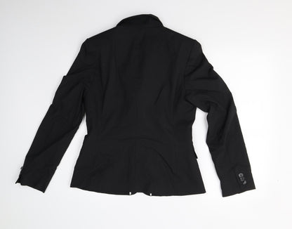 Mexx Womens Black Striped  Jacket Suit Jacket Size 10