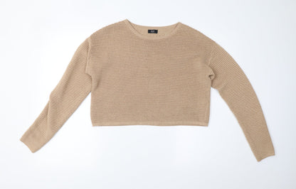 F&F Womens Gold  Knit Pullover Jumper Size 12