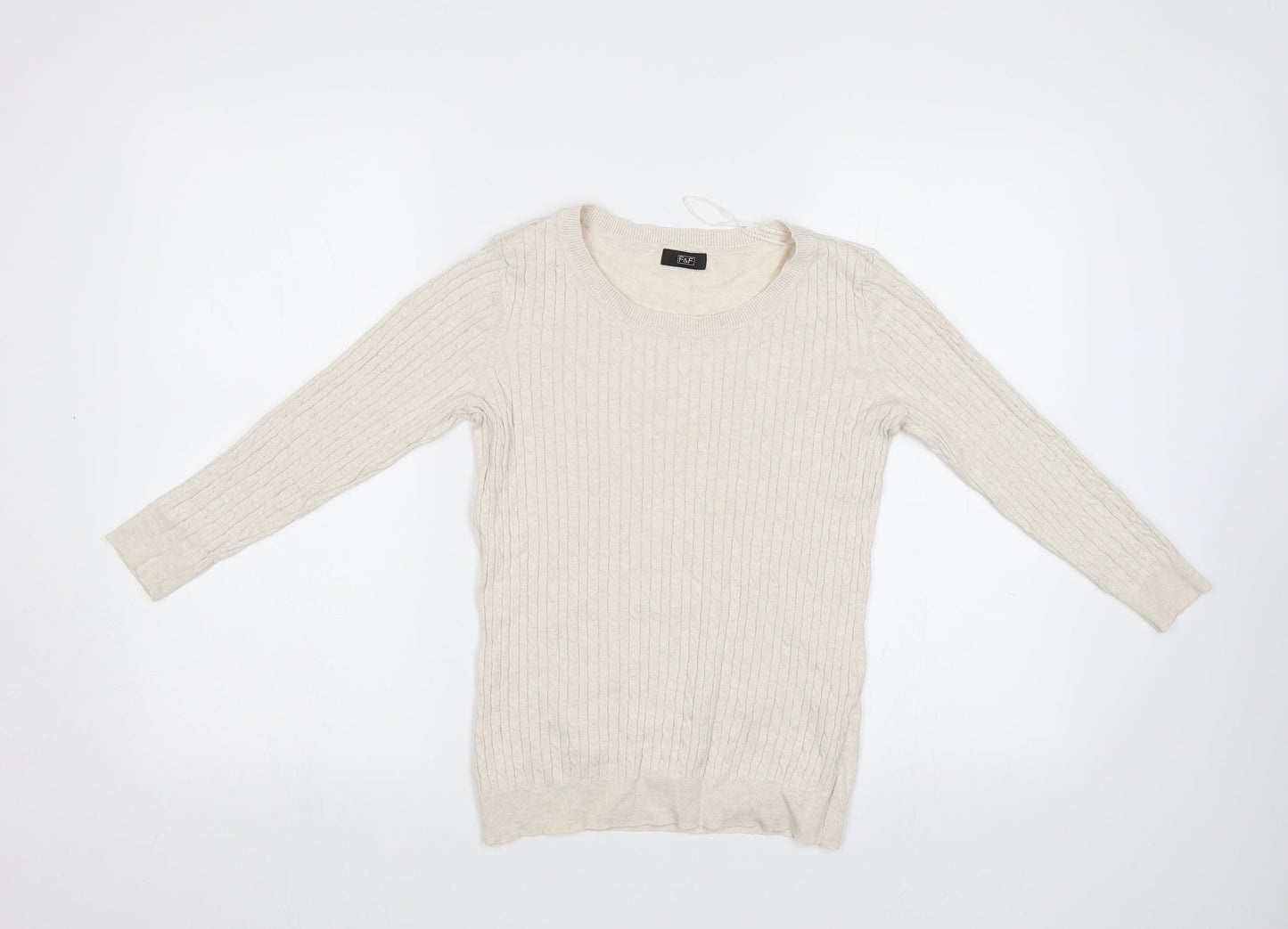 F&F Womens Beige   Pullover Jumper Size 10