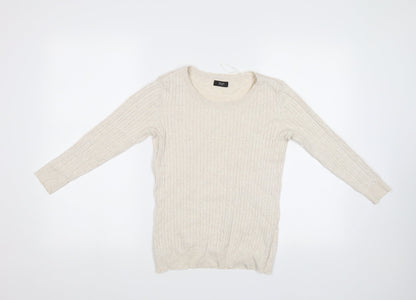 F&F Womens Beige   Pullover Jumper Size 10