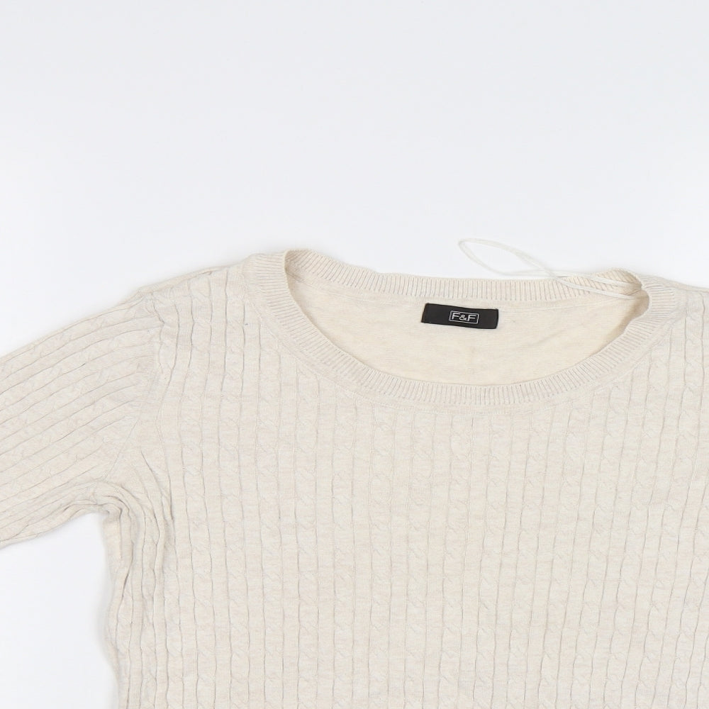 F&F Womens Beige   Pullover Jumper Size 10
