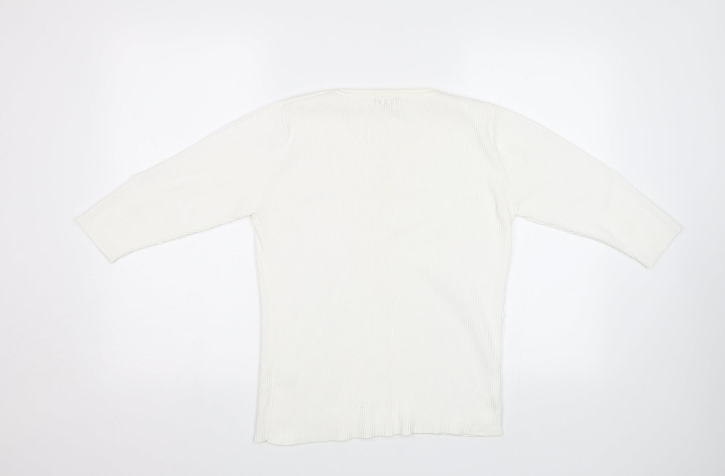 Womens UK Size M Bonmarché White Pullover Jumper