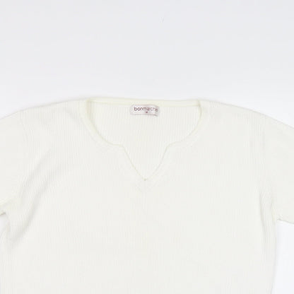 Womens UK Size M Bonmarché White Pullover Jumper