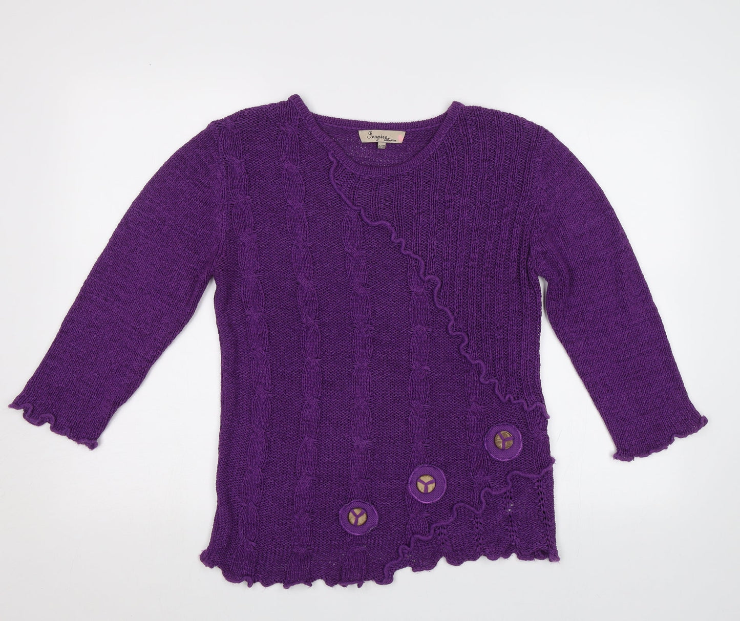 Inspire Collection Womens Purple   Pullover Jumper Size M