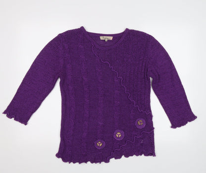 Inspire Collection Womens Purple   Pullover Jumper Size M