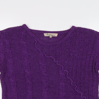 Inspire Collection Womens Purple   Pullover Jumper Size M