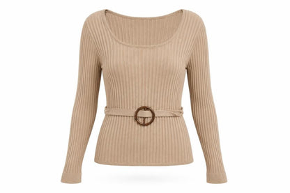 Womens UK Size 12 Very Beige Pullover Jumper