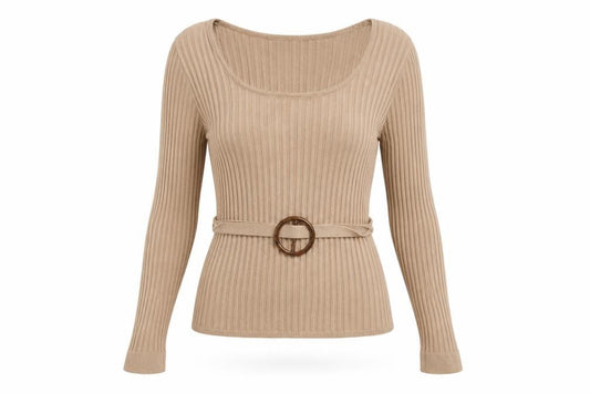 Womens UK Size 12 Very Beige Pullover Jumper