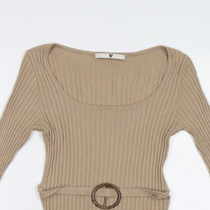 Womens UK Size 12 Very Beige Pullover Jumper