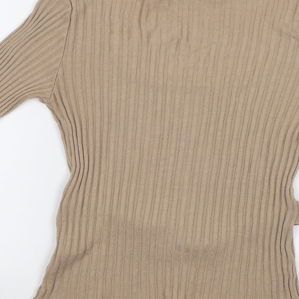 Womens UK Size 12 Very Beige Pullover Jumper