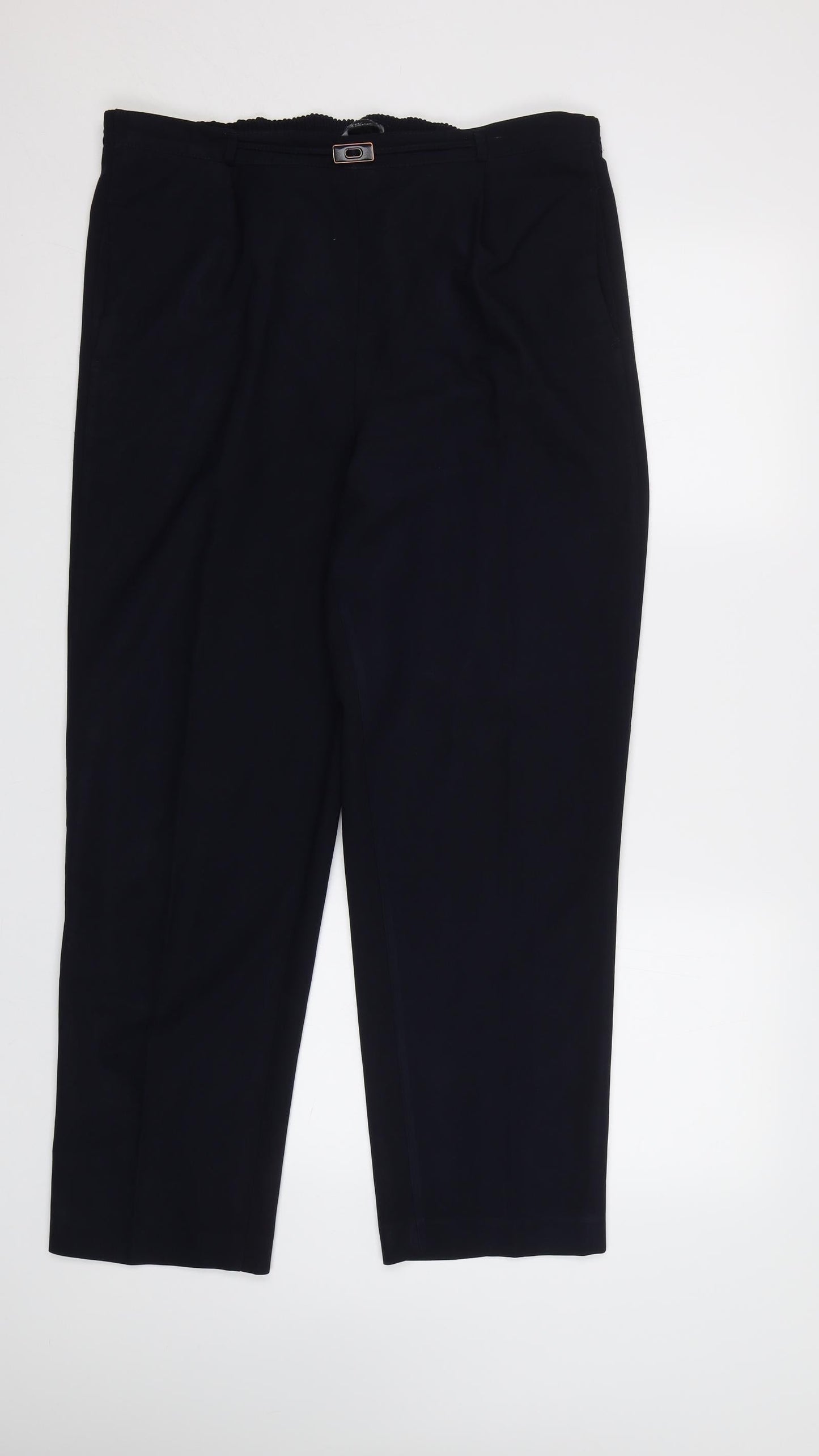 BM Womens Blue   Rain Trousers Trousers Size 12 L28 in - Elastic Waist Band