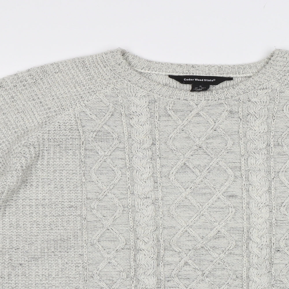 Cedar Wood State Mens Grey   Pullover Jumper Size S