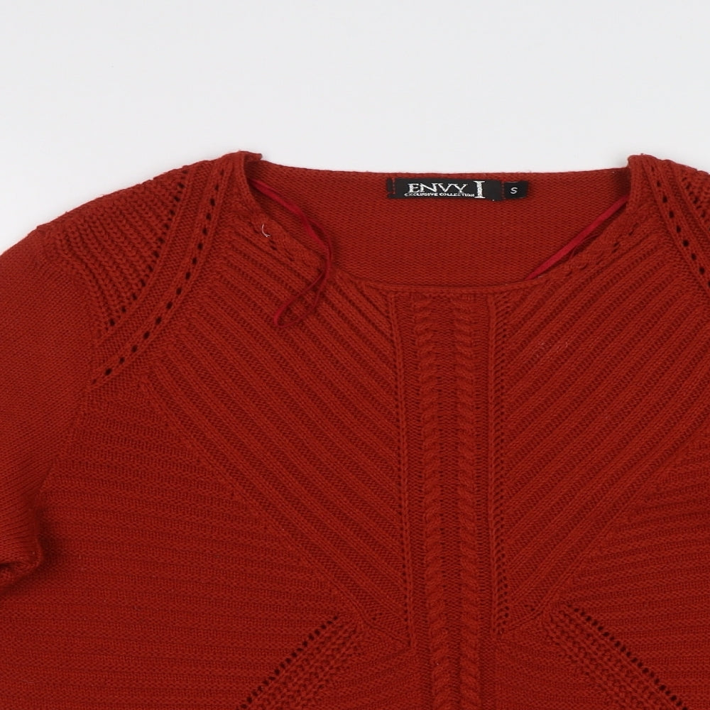 Envy Womens Red   Pullover Jumper Size S