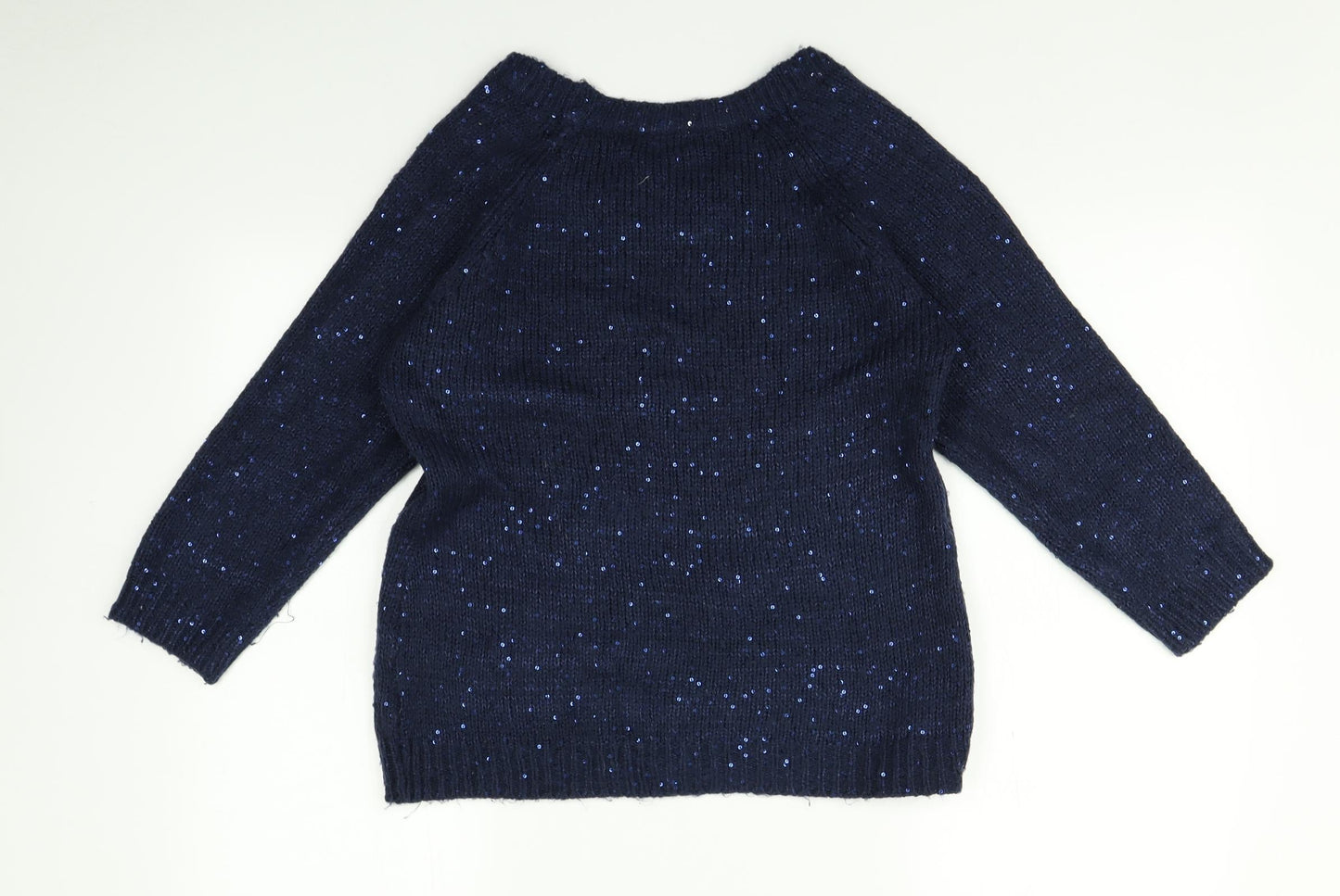 Womens UK Size L Knitwear Blue Pullover Jumper