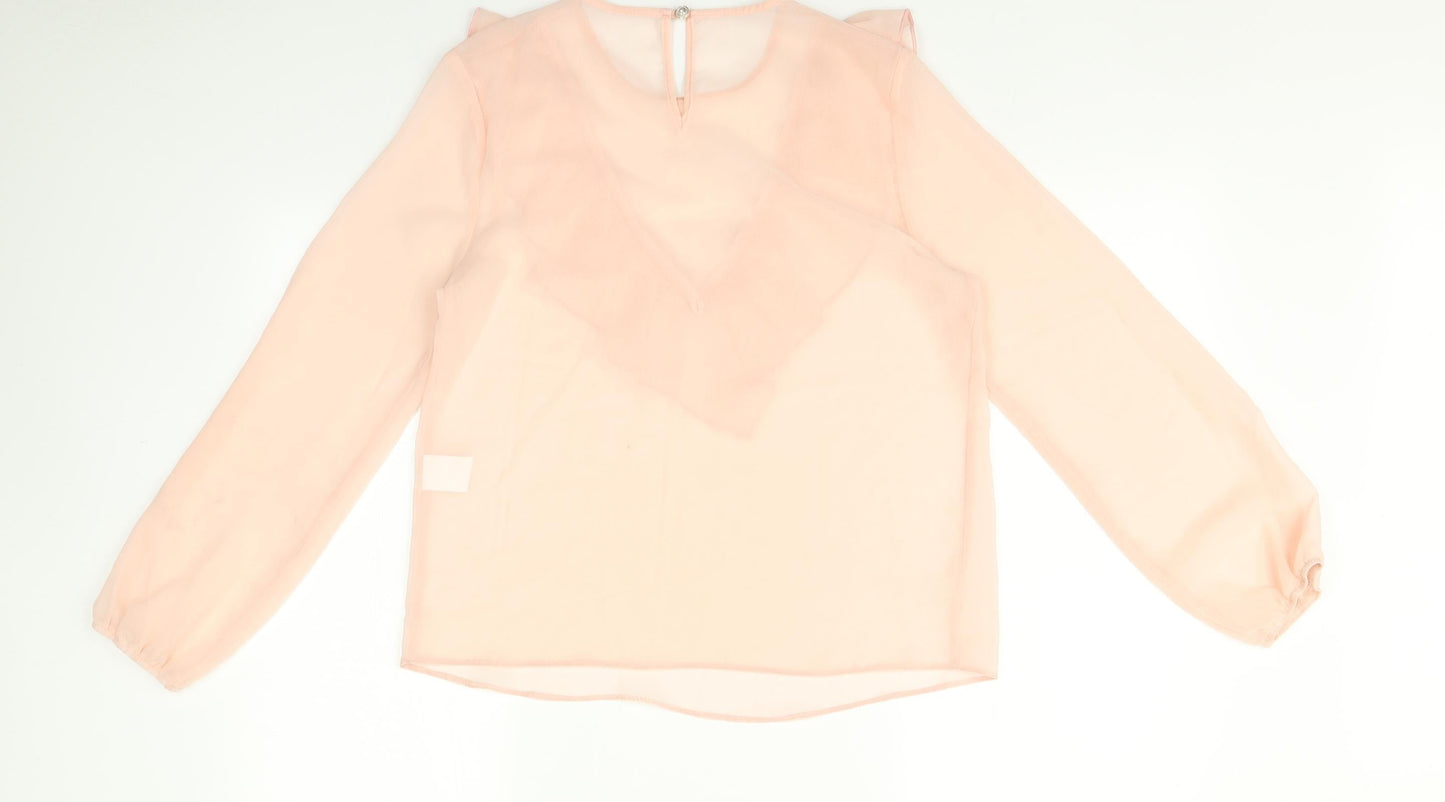Womens UK Size 10 Preworn Pink  Blouse