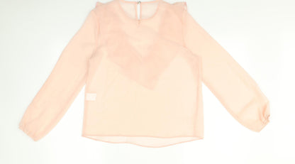 Womens UK Size 10 Preworn Pink  Blouse