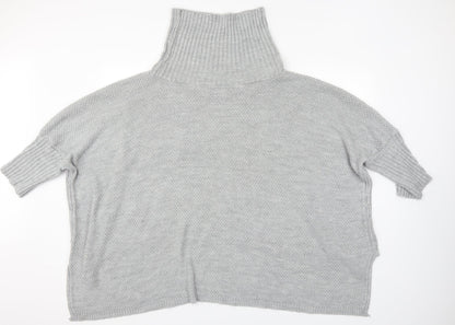 I SAW IT FIRST Womens Grey   Shrug Jumper