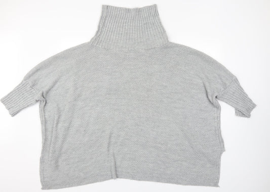 I SAW IT FIRST Womens Grey   Shrug Jumper