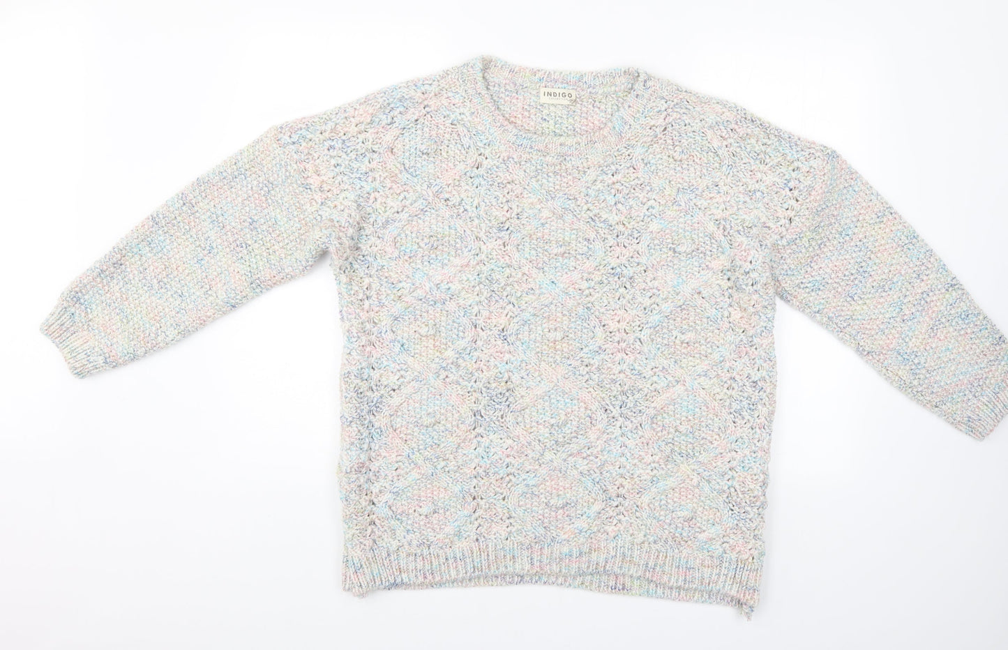 Indigo Womens Multicoloured Argyle/Diamond  Pullover Jumper