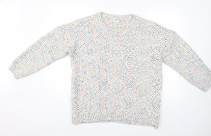 Indigo Womens Multicoloured Argyle/Diamond  Pullover Jumper