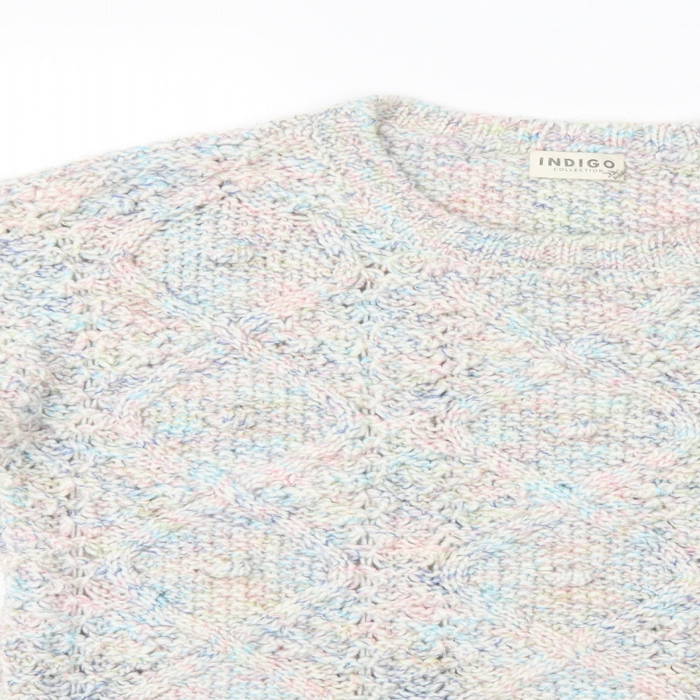 Indigo Womens Multicoloured Argyle/Diamond  Pullover Jumper