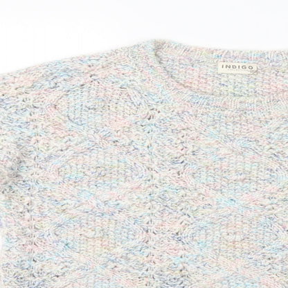 Indigo Womens Multicoloured Argyle/Diamond  Pullover Jumper