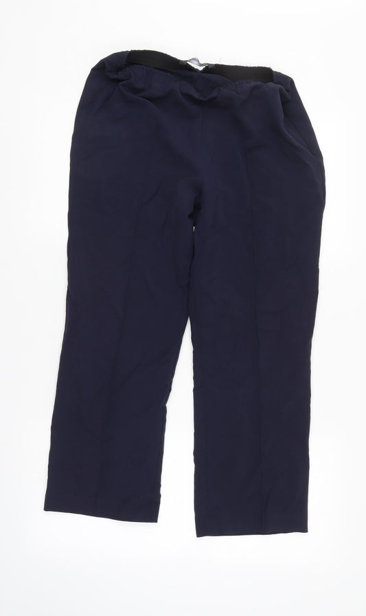 Bonmarché Womens Blue   Cropped Trousers Size 12 L24 in