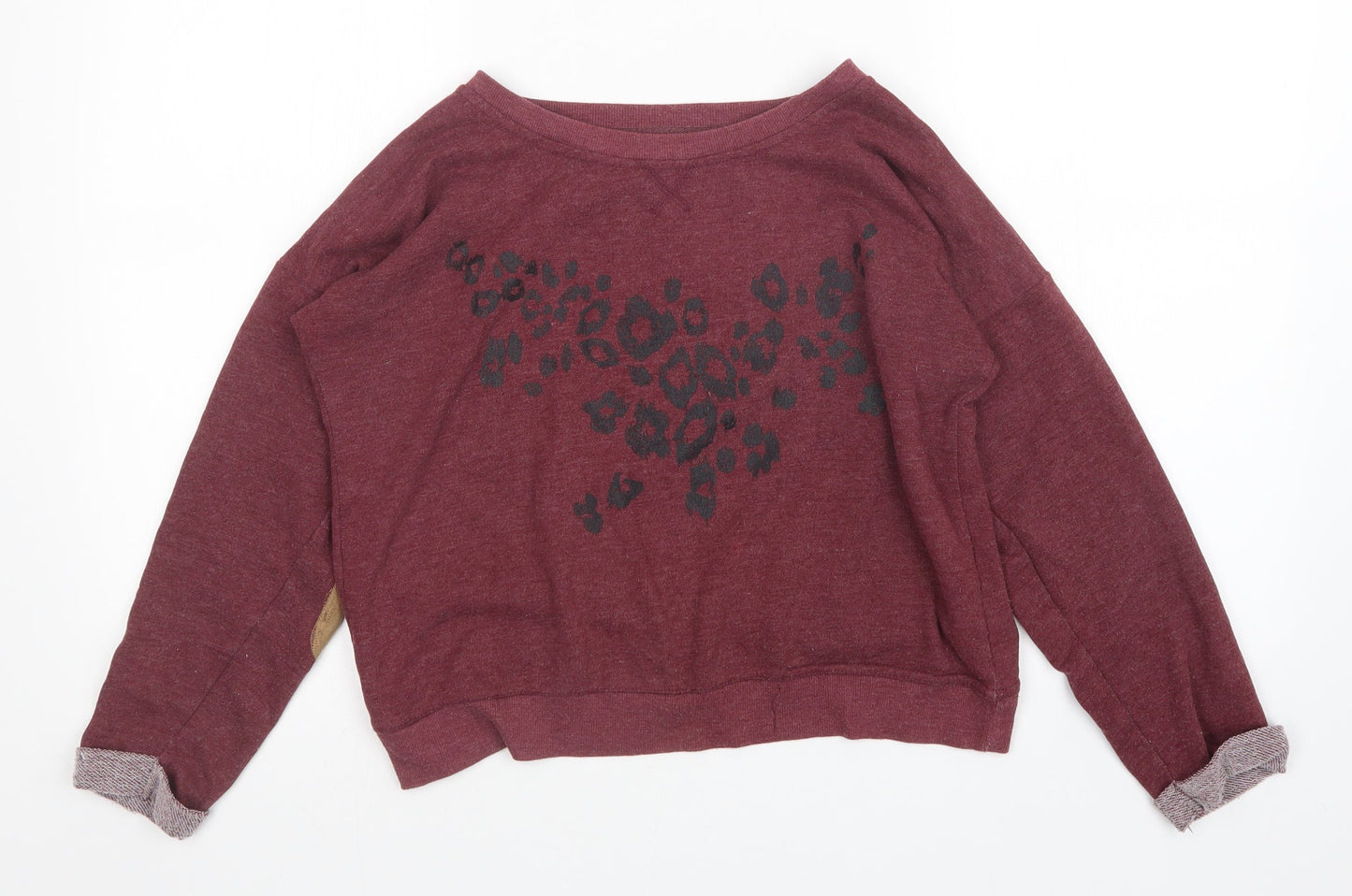Atmosphere Womens Red Animal Print  Pullover Sweatshirt Size 12