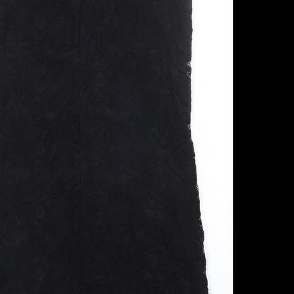 AX Womens Black Floral  Sheath  Size 14