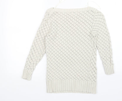 Womens UK Size 10 Monsoon Beige Pullover Jumper