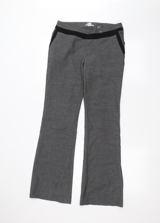 Womens UK Size 8 H&M Regular Fit  Black Trousers