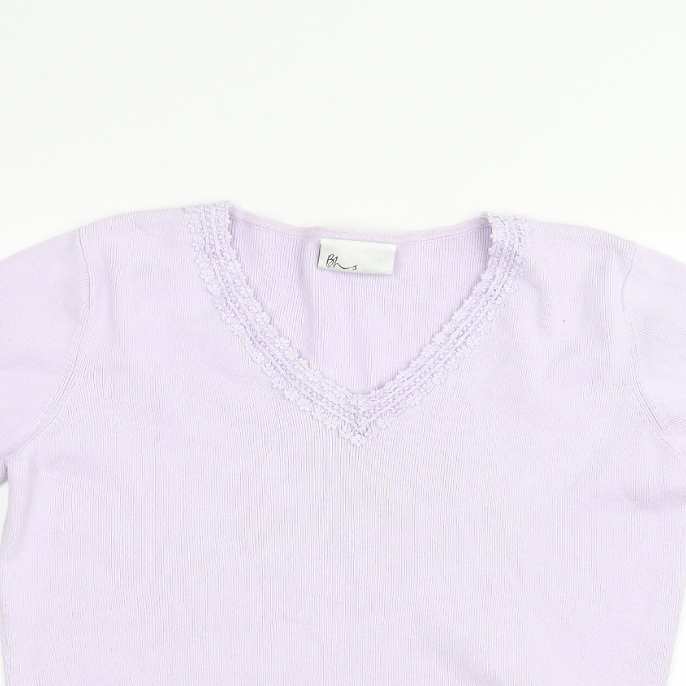 BHS Womens Purple   Basic T-Shirt Size 14