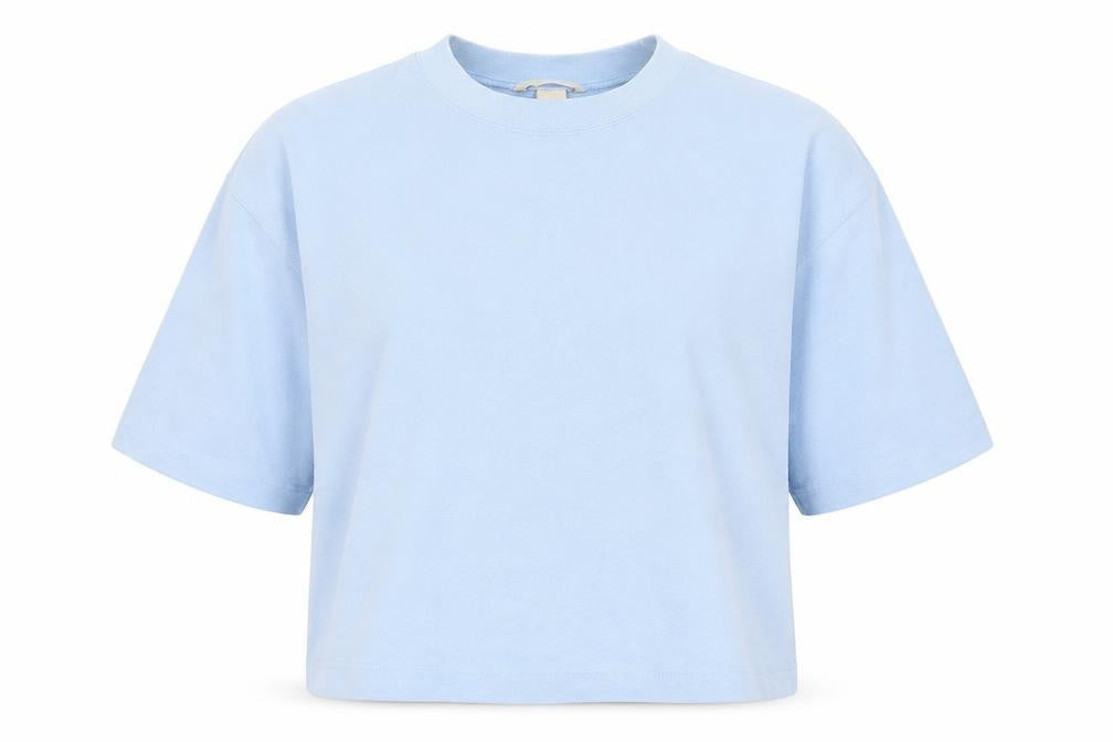 Womens UK Size XS H&M Blue Basic T-Shirt