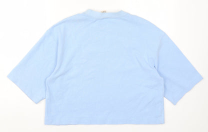 Womens UK Size XS H&M Blue Basic T-Shirt