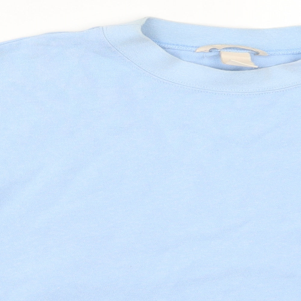 Womens UK Size XS H&M Blue Basic T-Shirt