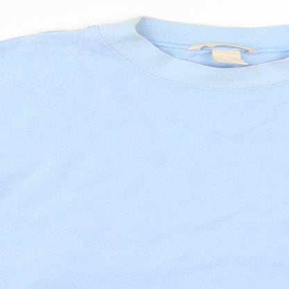 Womens UK Size XS H&M Blue Basic T-Shirt