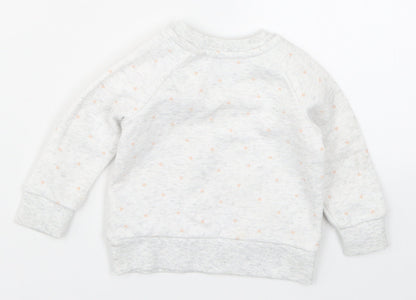 Primark Girls Grey   Basic T-Shirt Size 3-6 Months  - Zebra