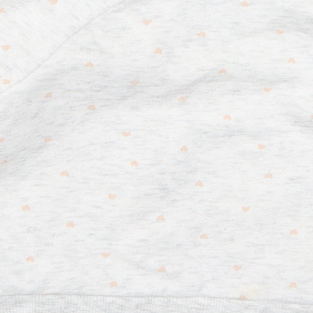 Primark Girls Grey   Basic T-Shirt Size 3-6 Months  - Zebra