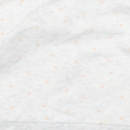 Primark Girls Grey   Basic T-Shirt Size 3-6 Months  - Zebra