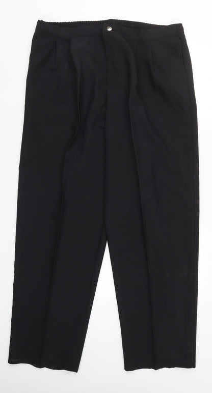 Q&P Womens Black   Trousers  Size 20 L31 in