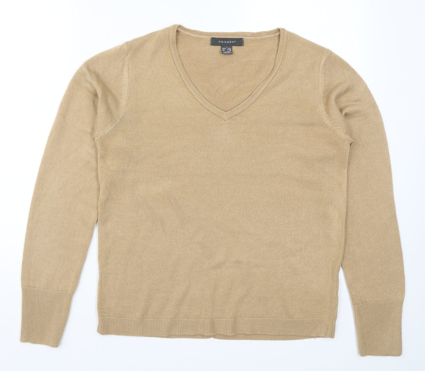 Primark Womens Beige  Knit Pullover Jumper Size 10