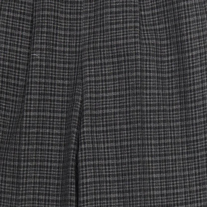 Bonmarché Womens Grey Check  Trousers  Size 12 L24 in