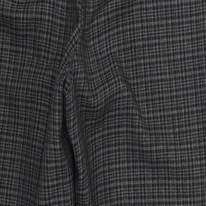 Bonmarché Womens Grey Check  Trousers  Size 12 L24 in