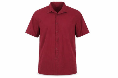 Mens UK Size L Tom Hagan Red  Button-Up Short Sleeve Casual Shirt