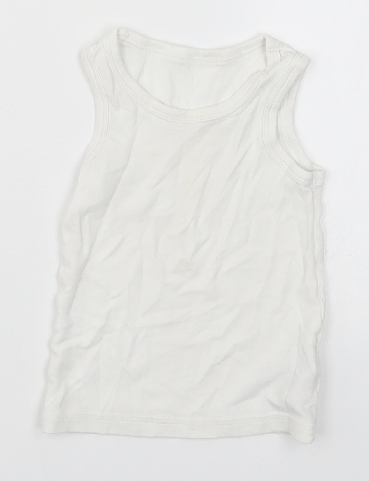 F&F Boys White   Basic Tank Size 2-3 Years