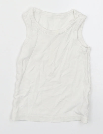 F&F Boys White   Basic Tank Size 2-3 Years
